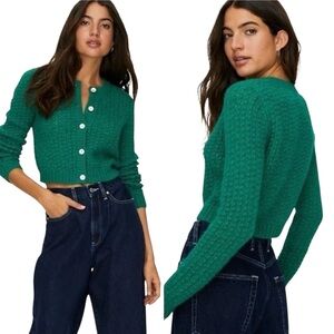 WILFRED ALPACA BLEND CROPPED CARDIGAN XS